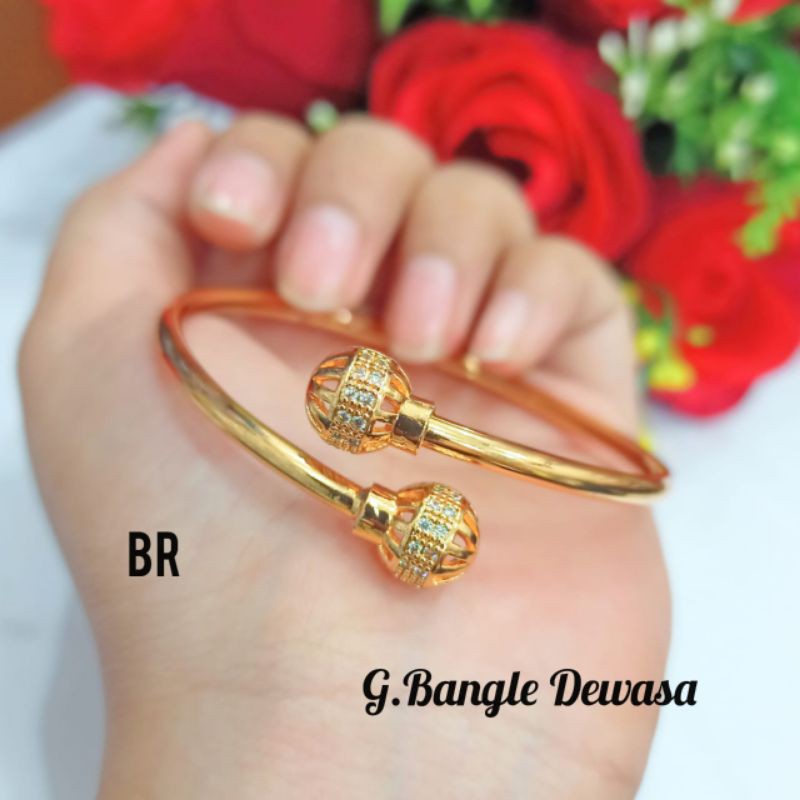 Gelang tangan wanita dewasa motif pilihan RO-27 warna gold rosegold lapis emas gold