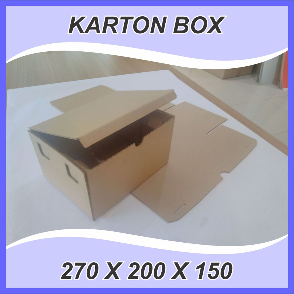 

Karton Box Polos 27x20x15 cm BF Kardus Packing Murah | Box die cut dus box | Box kue