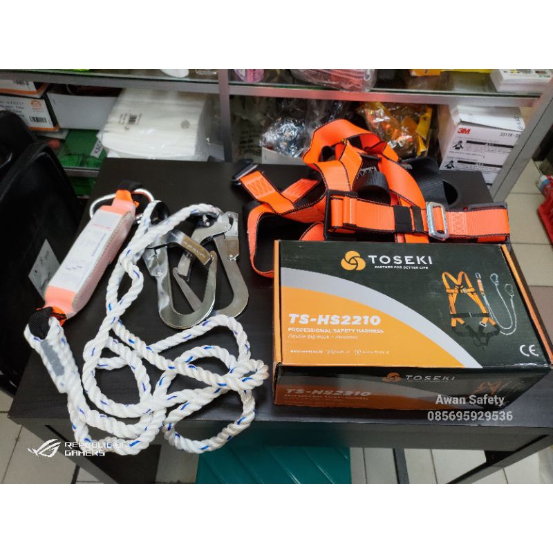 Full Body Harness Absorber Double Hook TOSEKI
