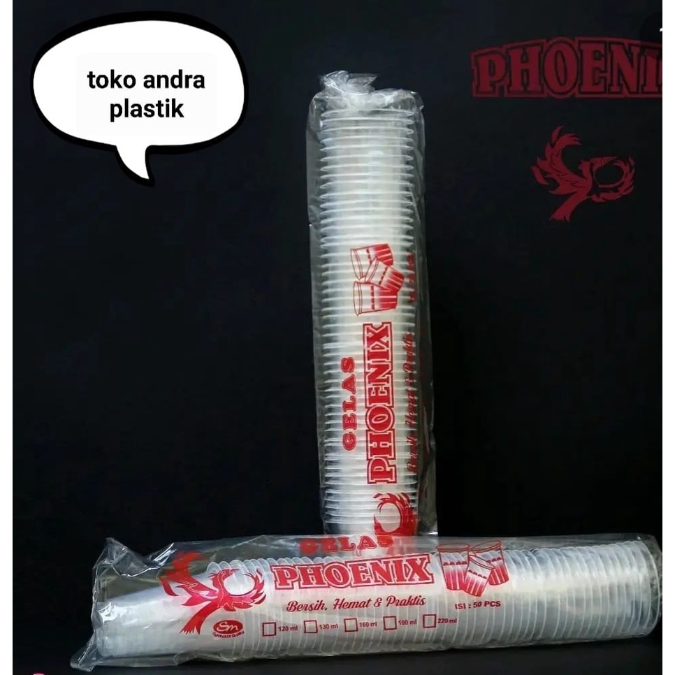 GELAS PLASTIK CUP AQUA PHONIX/ CUP KOPI