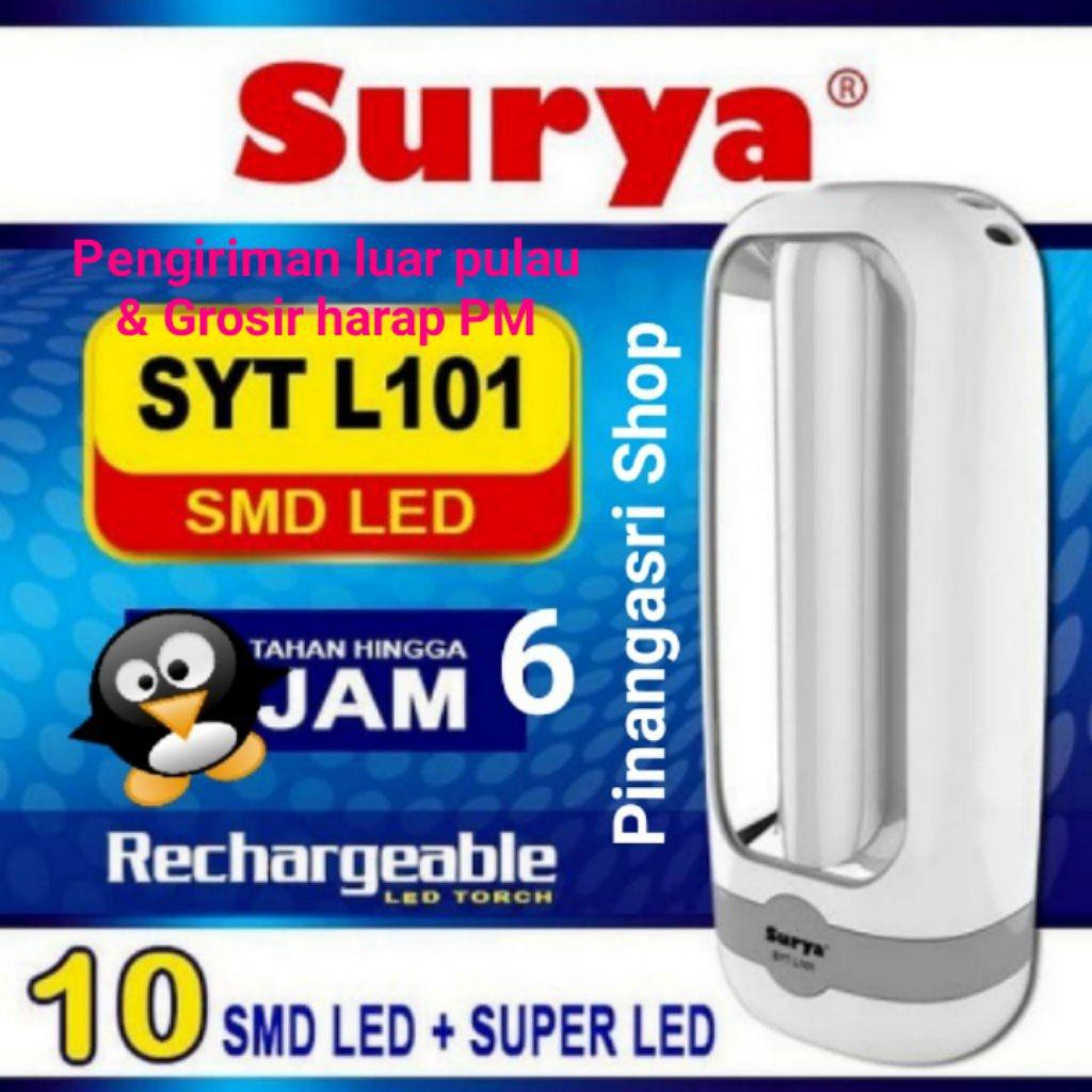 Lampu Emergency + Senter LED SMD+1W Recharge SYT L101  SYT L103 Surya  L 101 surya / SYT L 103 Surya