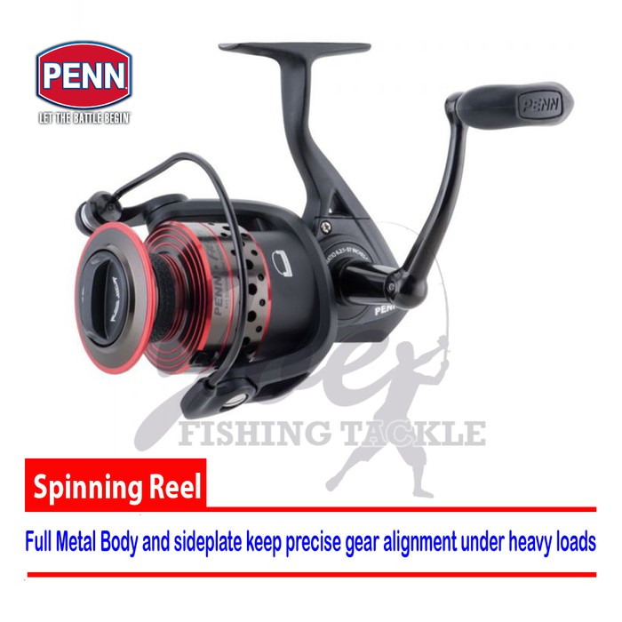 Hot Promo Penn Fierce II 3000 Spinning Reel - Black Red Smoke - Alat Pancing