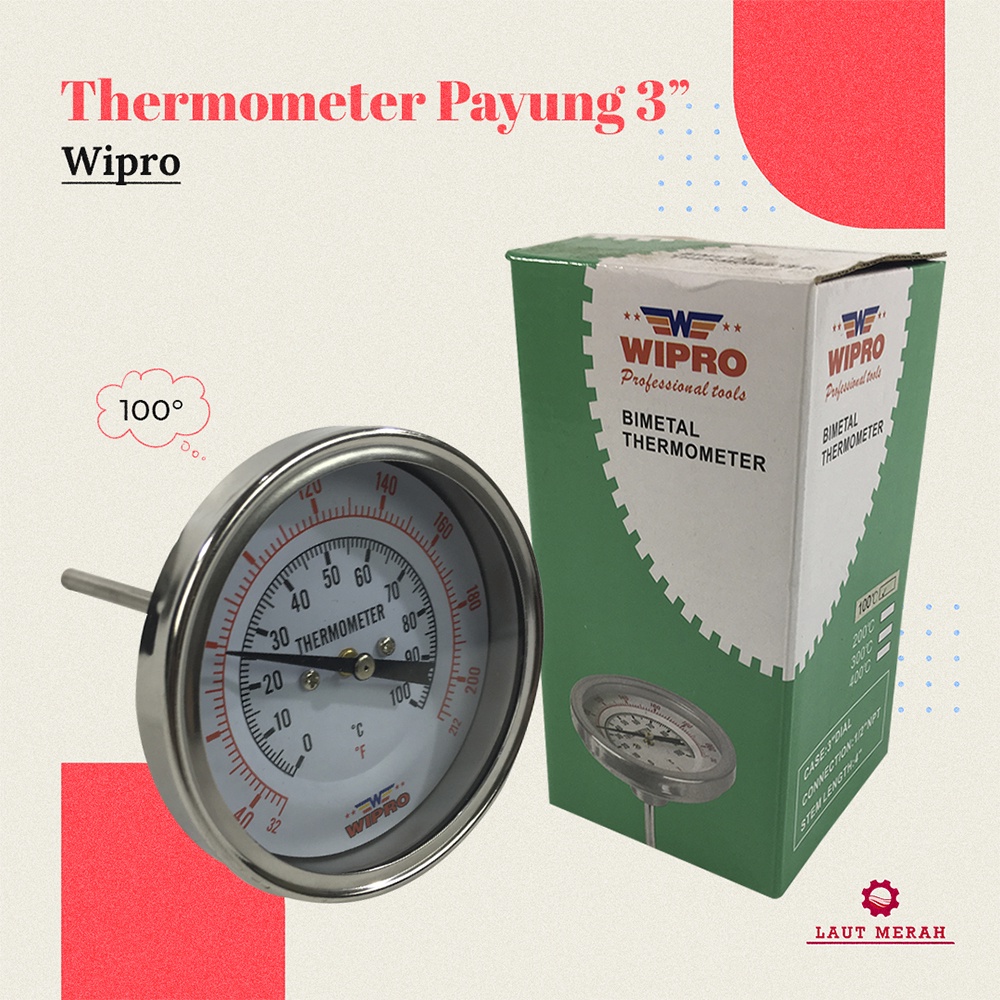 Termometer / Thermometer Payung Bimetal Thermometer 3" WIPRO