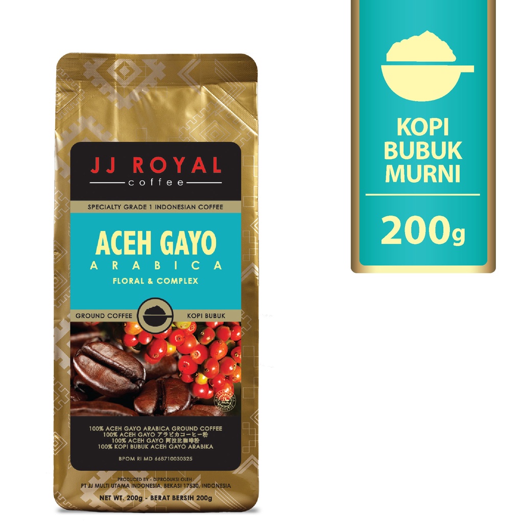 JJ Royal Kopi Aceh Gayo Arabica Ground Bag 200g