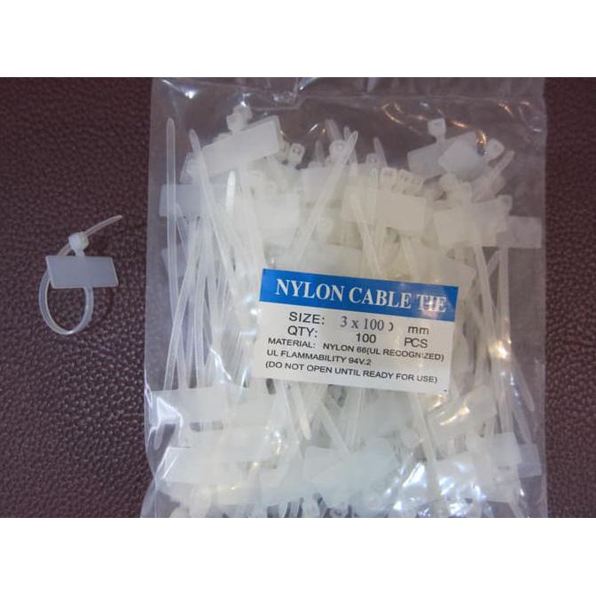 

CABLE TIES LABEL 2,5 X 100 mm WHITE