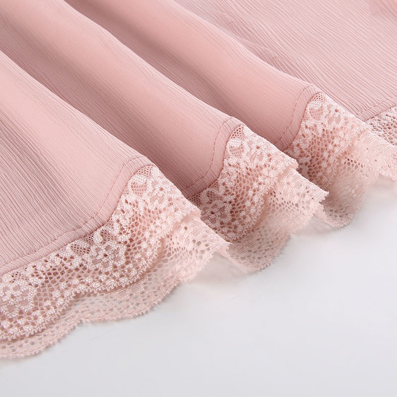 IAMHOTTY salt sweet lace girl heart pink top pure small sexy all-match chiffon T-shirt women