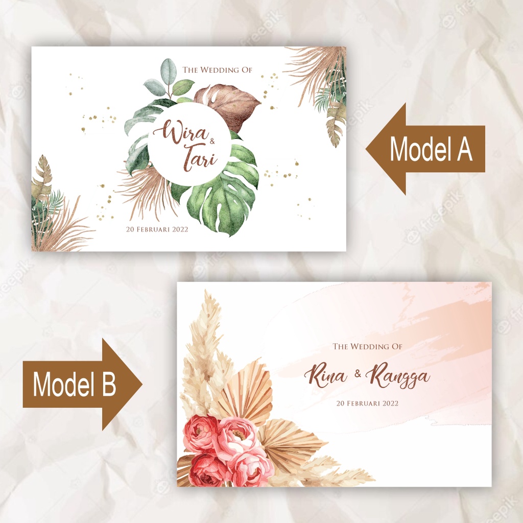 Buku Tamu Pernikahan/ Buku Tamu Custom / Wedding Guest Book / Wedding Book TERMURAH