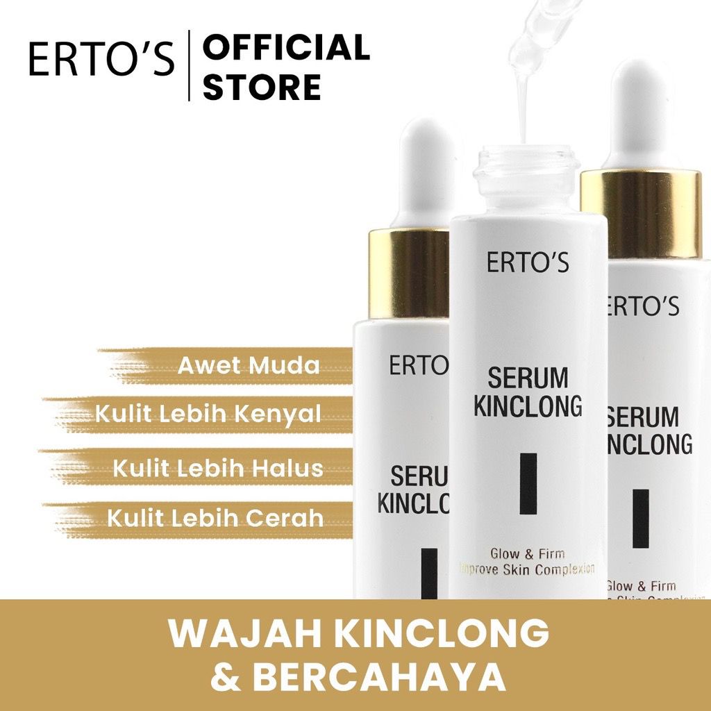 BPOM Ertos Serum Kinclong Serum Glowing Erto's Serum Pencerah Wajah Serum Ertos Glowtening