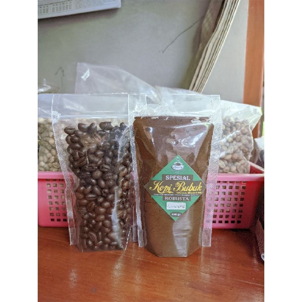 

Kopi Bubuk Robusta Lanang (peaberry) 100gr