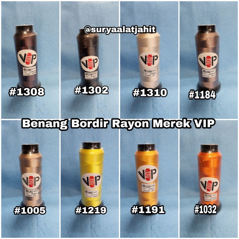 Benang Bordir Rayon VIP =rp.14.500/biji