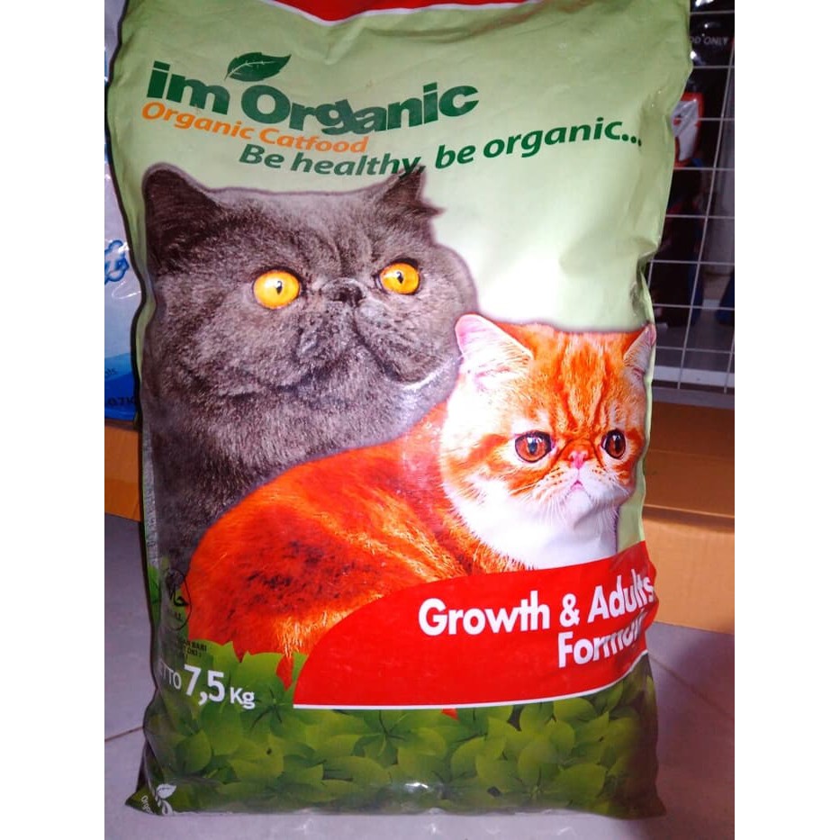 Im Organic Growth &amp; Adult 7,5kg IMO GA Makanan Kucing Organik 7.5kg