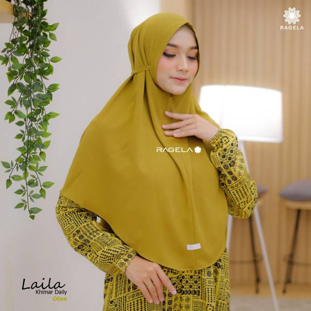 Kerudung instan Laila khimar ori Ragela hijab bahan moscrepe import