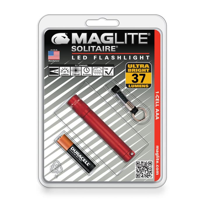Best Seller MAGLITE SENTER KECIL LED SOLITAIRE HANGPACK SJ3A036 - MERAH