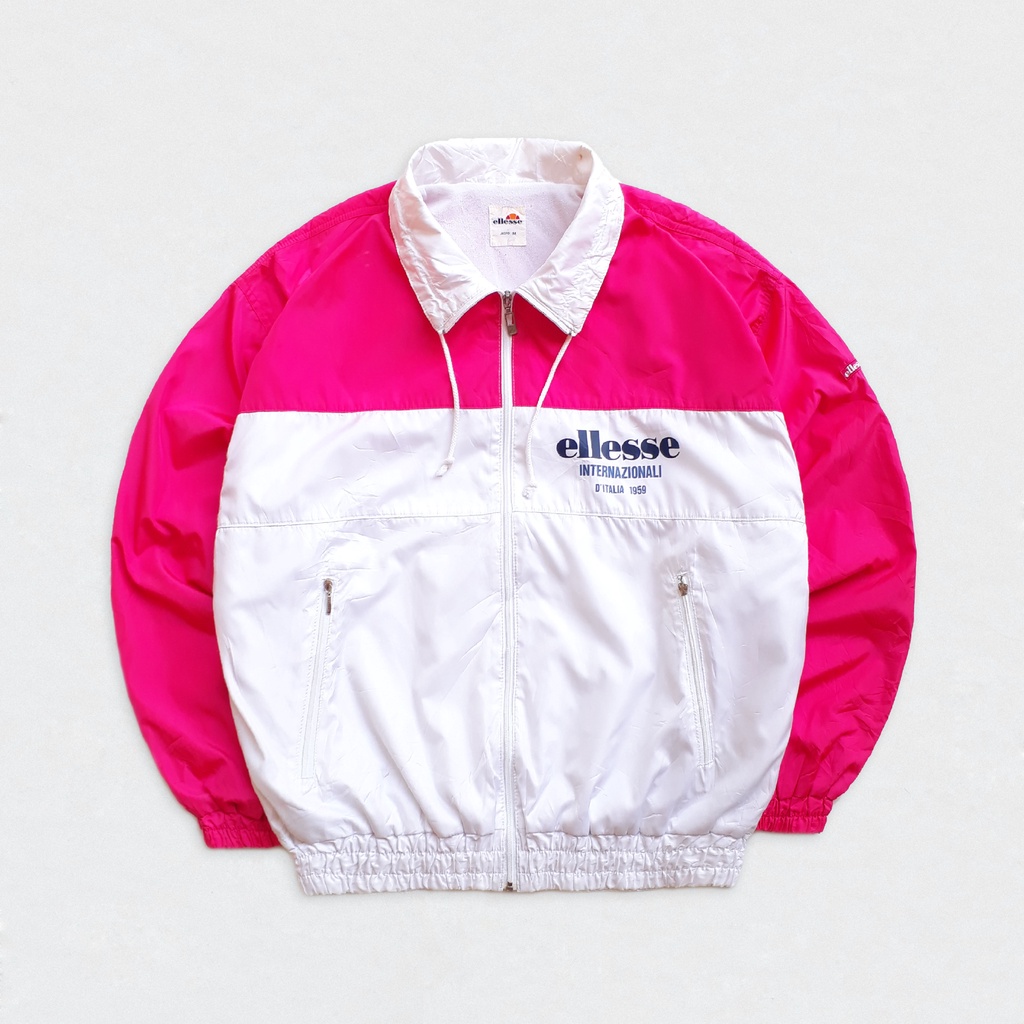 Vintage ELLESSE Internazionali Big Logo, Two Tone | Windbreaker Jacket | Jaket Pria