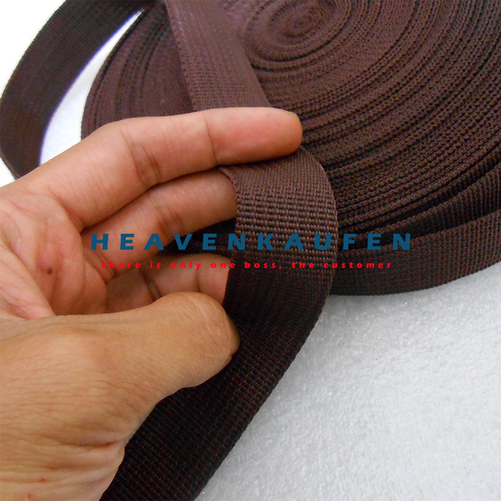 Tali Webbing Tas 2,5 cm Cokelat Meteran Murah