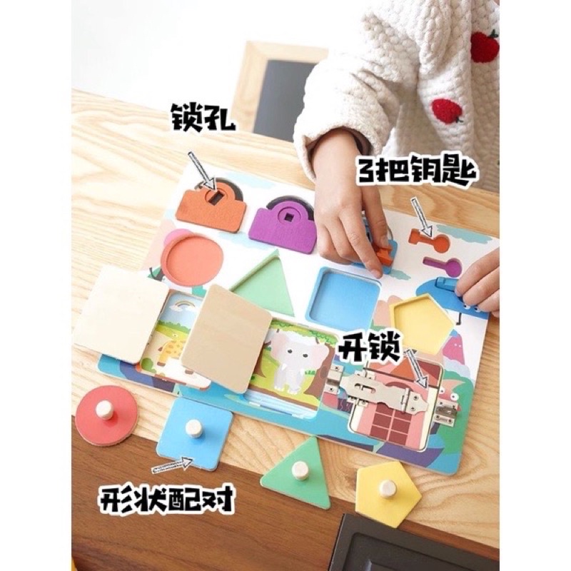 color shape recognition motoric toys basic skill wooden board mainan edukasi