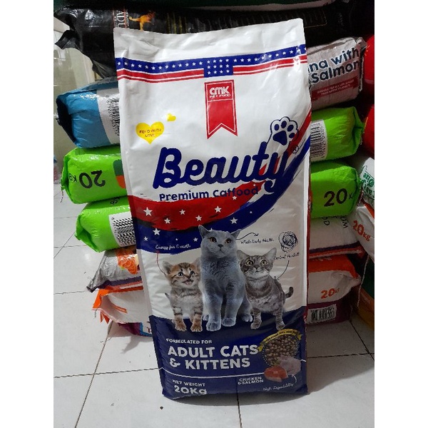 Grab /Gojek Makana Kucing Beauty 20kg -Rasa Chicken Salmon