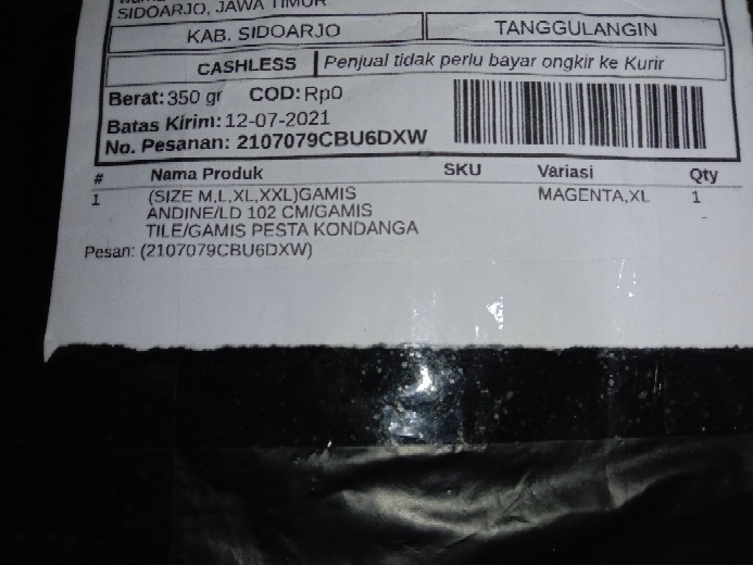 (size M,l,xl,xxl)gamis Andine/ld 102 Cm/gamis Tile/gamis Pesta Kondanga