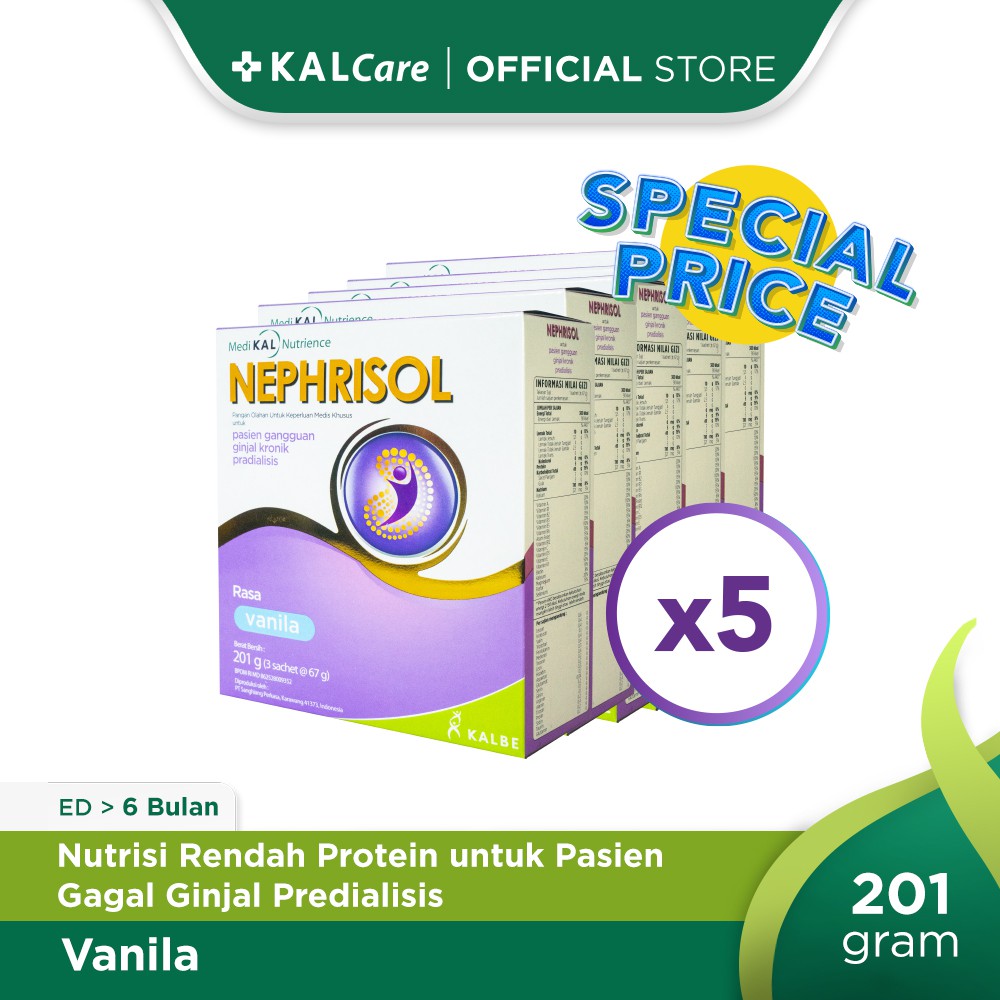 

Paket 5 Nephrisol Vanila 185gr