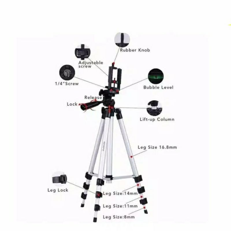 Tripod HP FREE Holder U Tripod Hp Kamera Holder Kaki