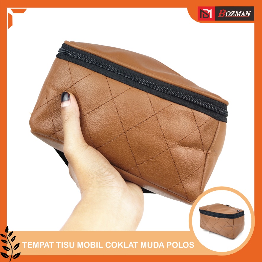 Kotak Tempat Tissue Mobil Bahan Kulit Multifungsi PU Leather Souvenir