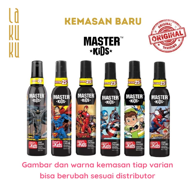 Lakuku - Master Kids Superhero Cologne Spray 100ml Parfum Anak Wangi Buah