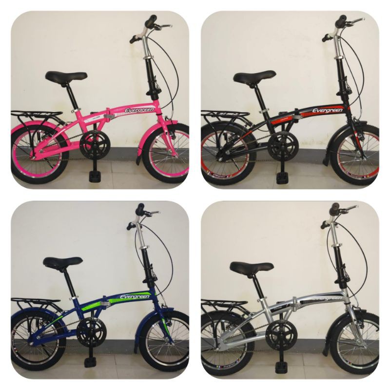 Sepeda lipat 16 inch Evergreen Single speed