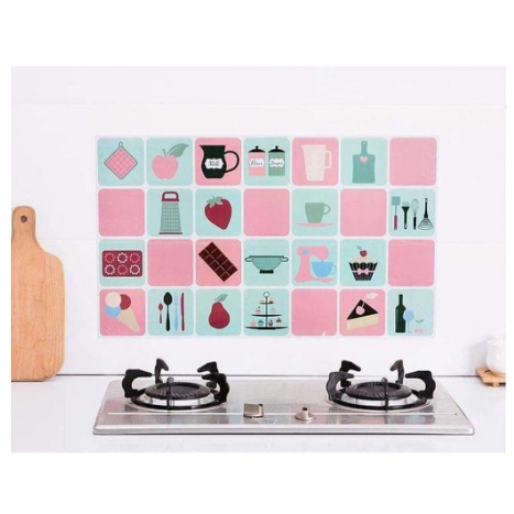 WALLPAPER STICKER DAPUR ANTI MINYAK DAN ANTI API ALUMINIUM FOIL [SWEETSPACE]