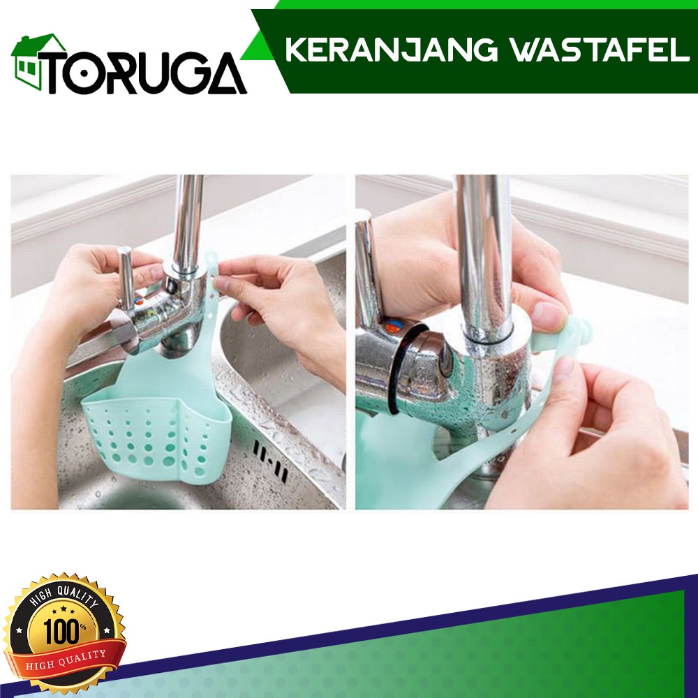 Keranjang Gantung Tempat Sabun Wastafel Cuci Piring Sink Organizer Serbaguna