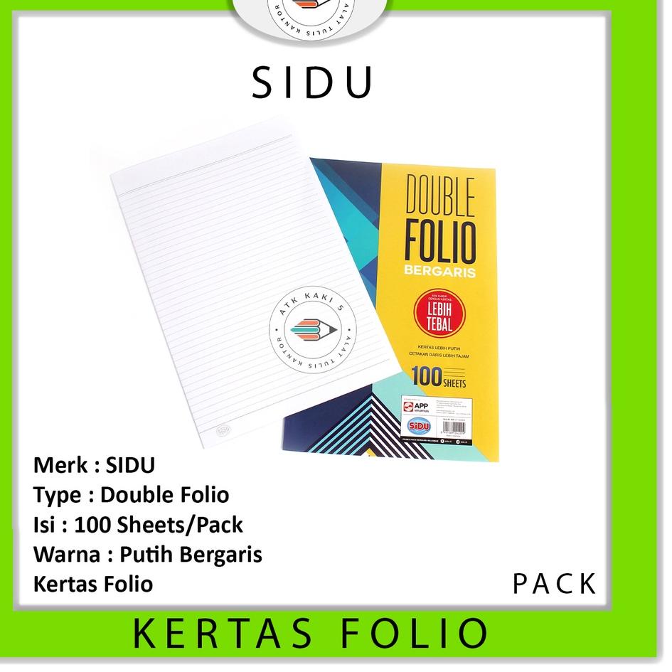 

Miliki SIDU - Kertas Double Folio Bergaris 100 Sheets - Pack ,,