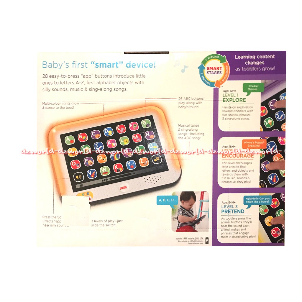 Fisher Price Laugh&amp;Learn Smart Stage Tablet Mainan Anak Edukasi Tab ipad Fisherprices