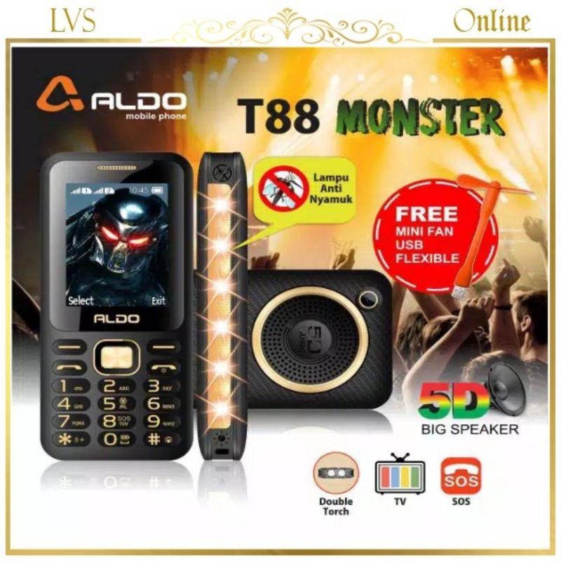 Hp Aldo T88 MONSTER & TV Garansi Resmi