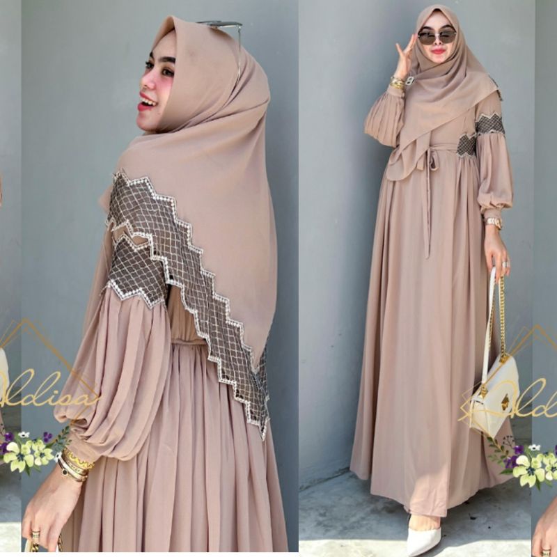 Gamis Set Kerudung by Aldisa Original