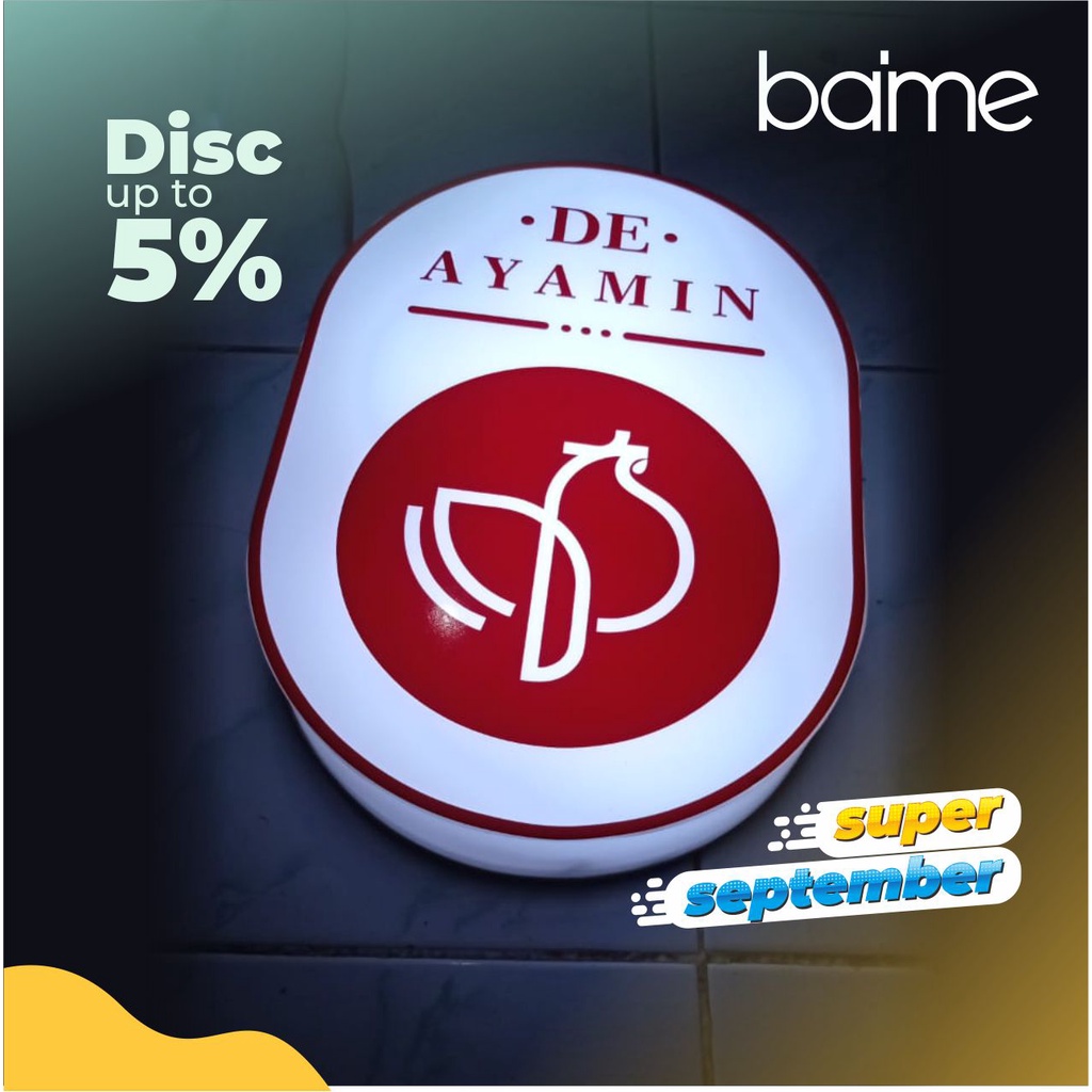 PROMO NEON BOX 1 SISI BULAT |  KOTAK |  OVAL