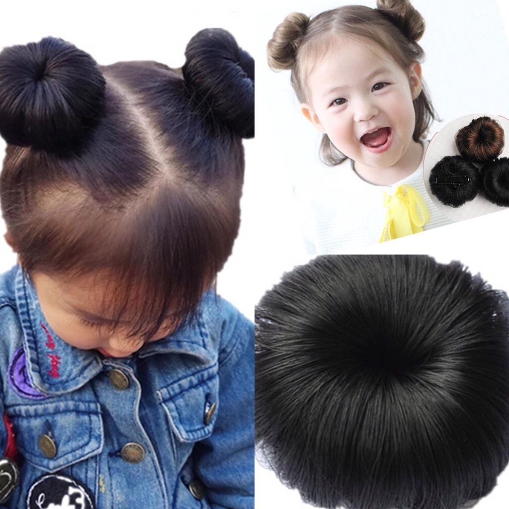 Jepit Rambut Palsu by SV Jepit Rambut Anak Perempuan Bayi Korea Fun Bun Cepol Sanggul Anak Hairclip