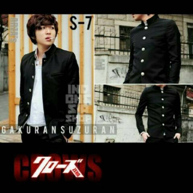 Jas pria model suzuran genzi jas kondangan jas hitam jas polos