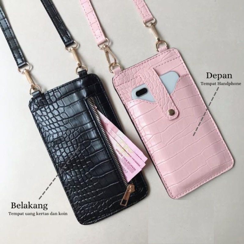 SLINGBAG CROCO HP / SLINGPHONE CROCO TAS SELEMPANG WANITA MINI POUCH HP MURAH