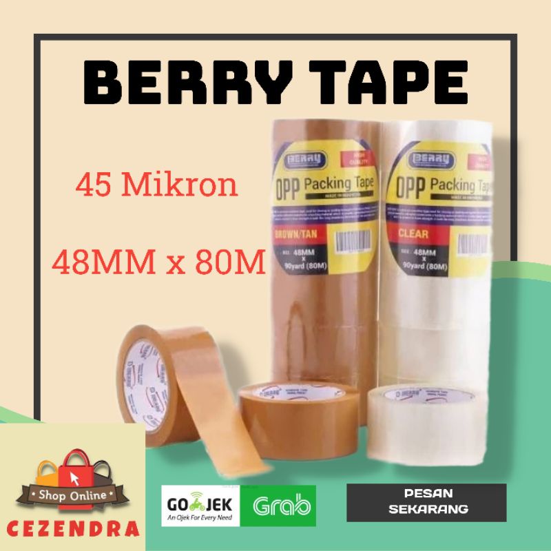 

lakban isolasi selotip Berry Tape 48MMx80M