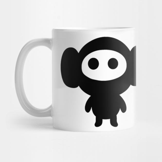 Mug Motif Kawaii Ninja Monkey Emoticon