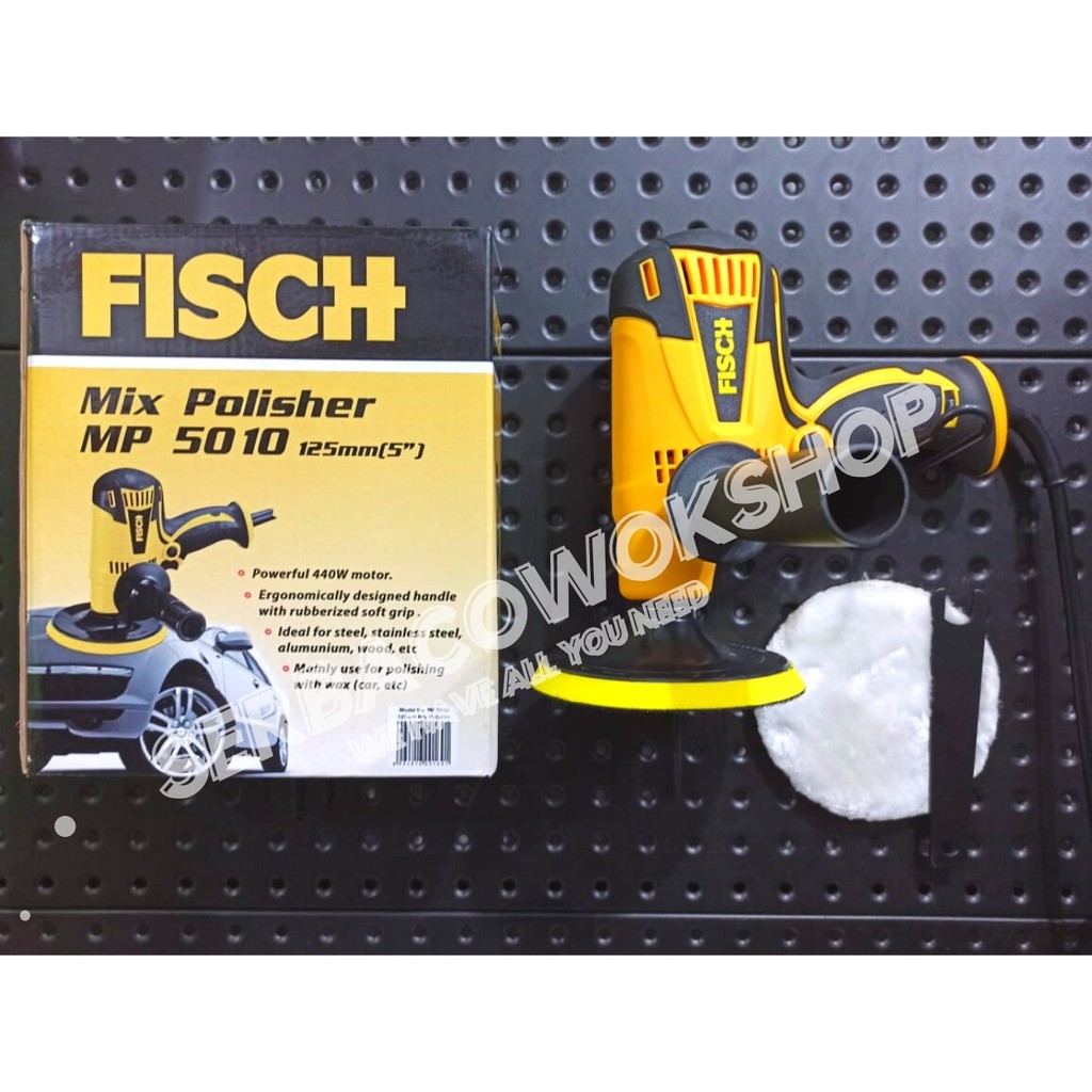 Fisch Mesin Poles Mobil Motor 125mm - Mix Polisher 5&quot; Inch Termurah Berkualitas