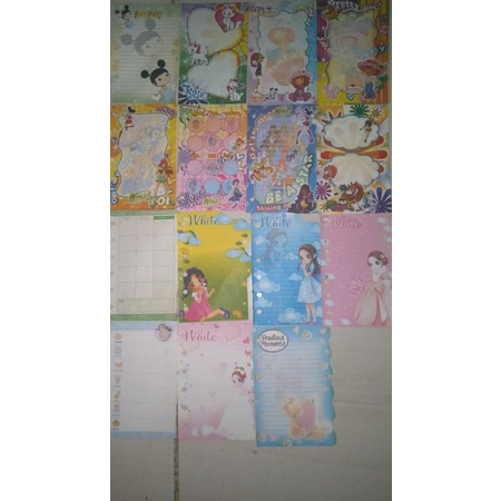 

Isi binder bergambar/file/pembatas kertas mini