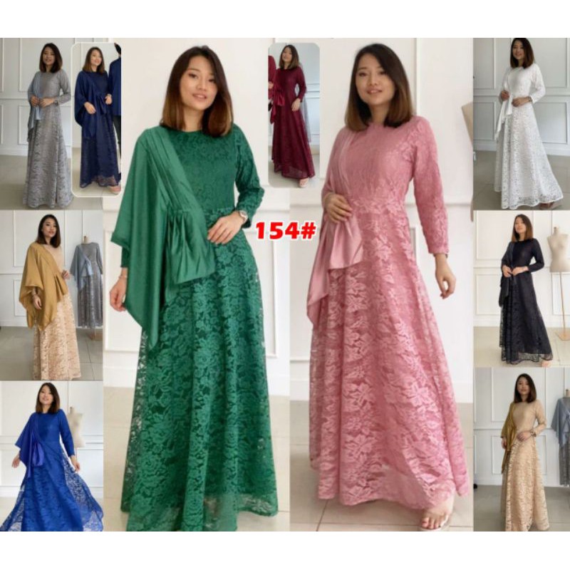 154#Fashion Gamis/Gamis Wanita/Baju Muslim