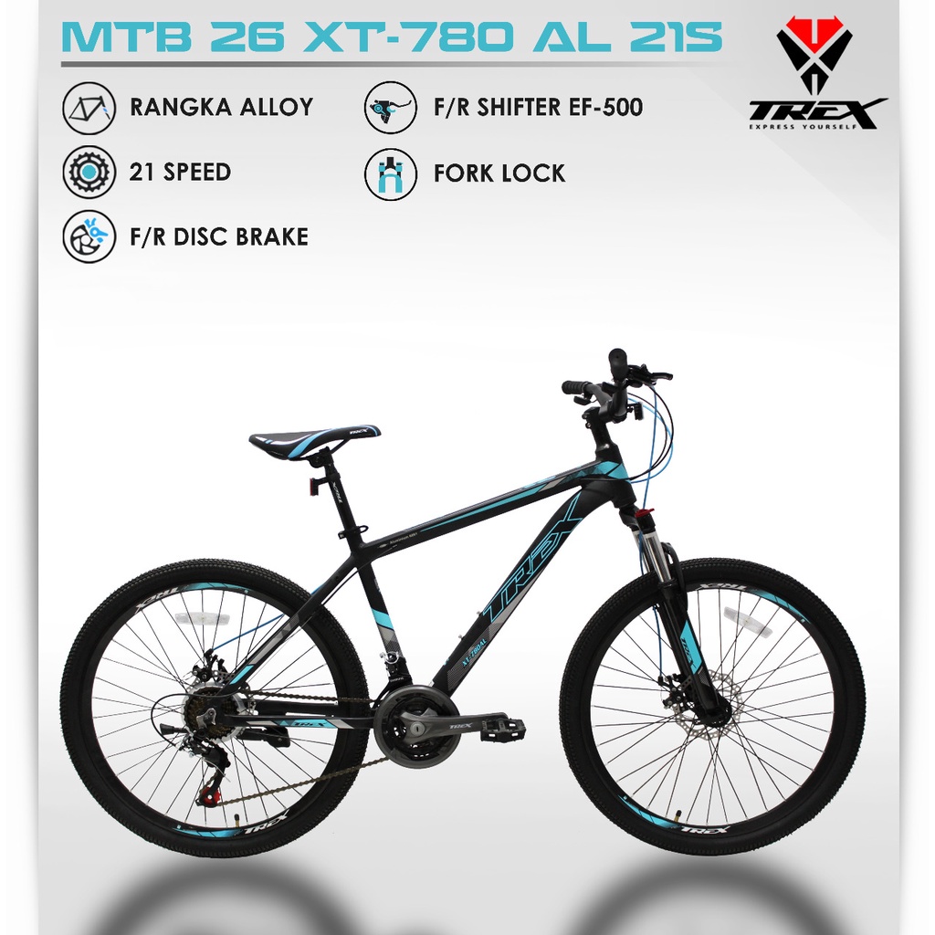 Sepeda Gunung 24 inch MTB TREX XT-780 sepeda mtb murah