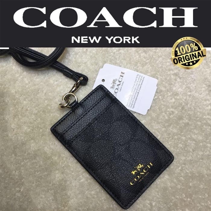 

Coach Id Lanyard In Colorblock Signature Canvas 100% Original 024