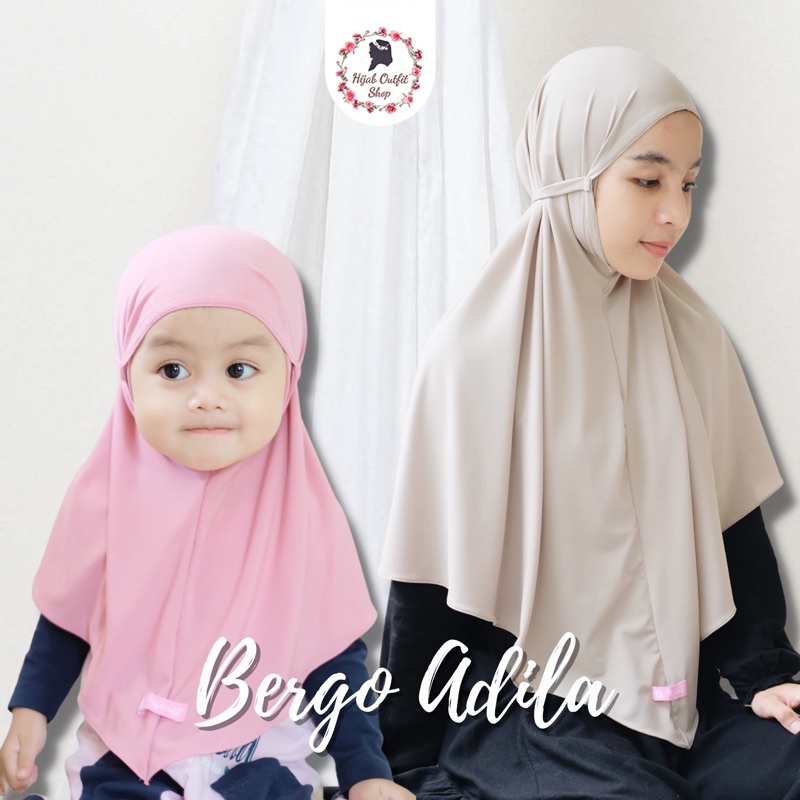 bergo tali adila / bergo tali daily / bergo tali couple anak dan ibu