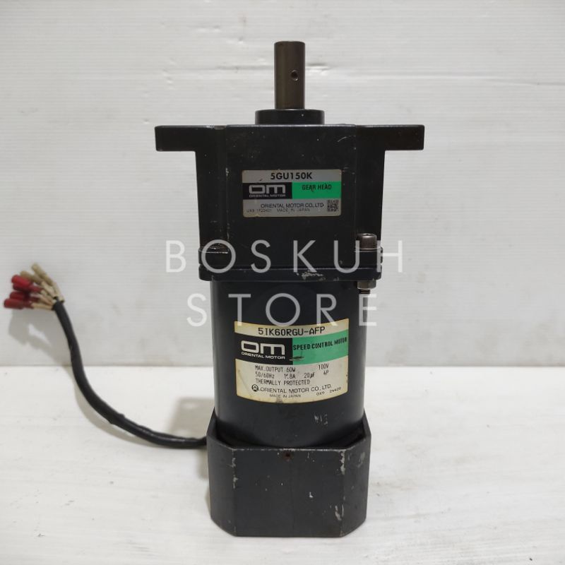 ORIENTAL MOTOR GEARBOX 100V 60W 1:150 10RPM