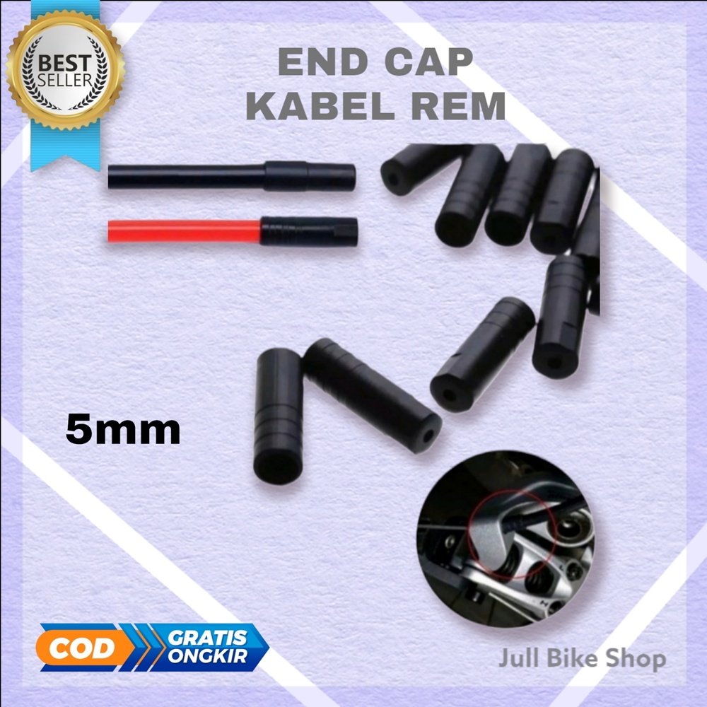 END CAP KABEL REM sepeda 5mm tutup ujung outer caps cup 5 mm mtb brake