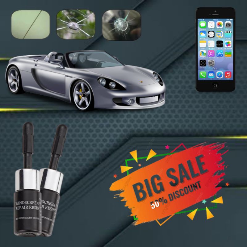 LEM KACA AQUARIUM RETAK / LEM KACA HP RETAK / LEM KACA MOBIL RETAK / ( HITAM )