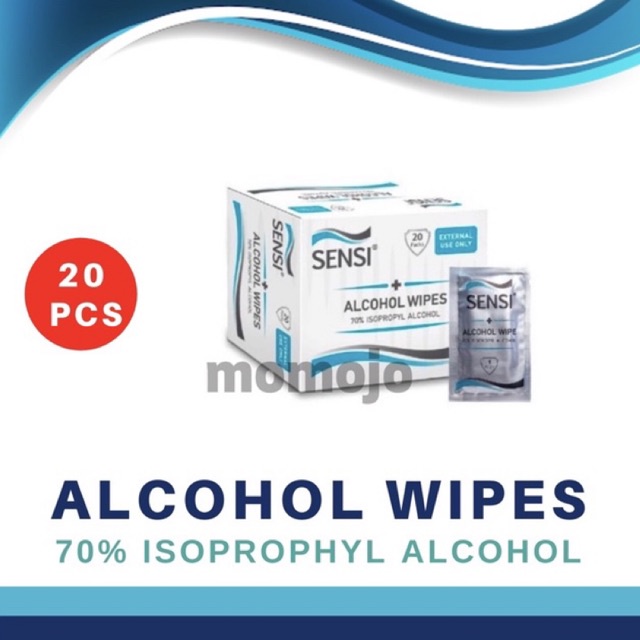 SENSI ALCOHOL WIPES 70% ISOPROPYL ALCOHOL TISU ALKOHOL