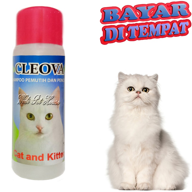Sampo Kucing CLEOVA CAT Shampo Khusus Bulu Putih Penghilang Noda